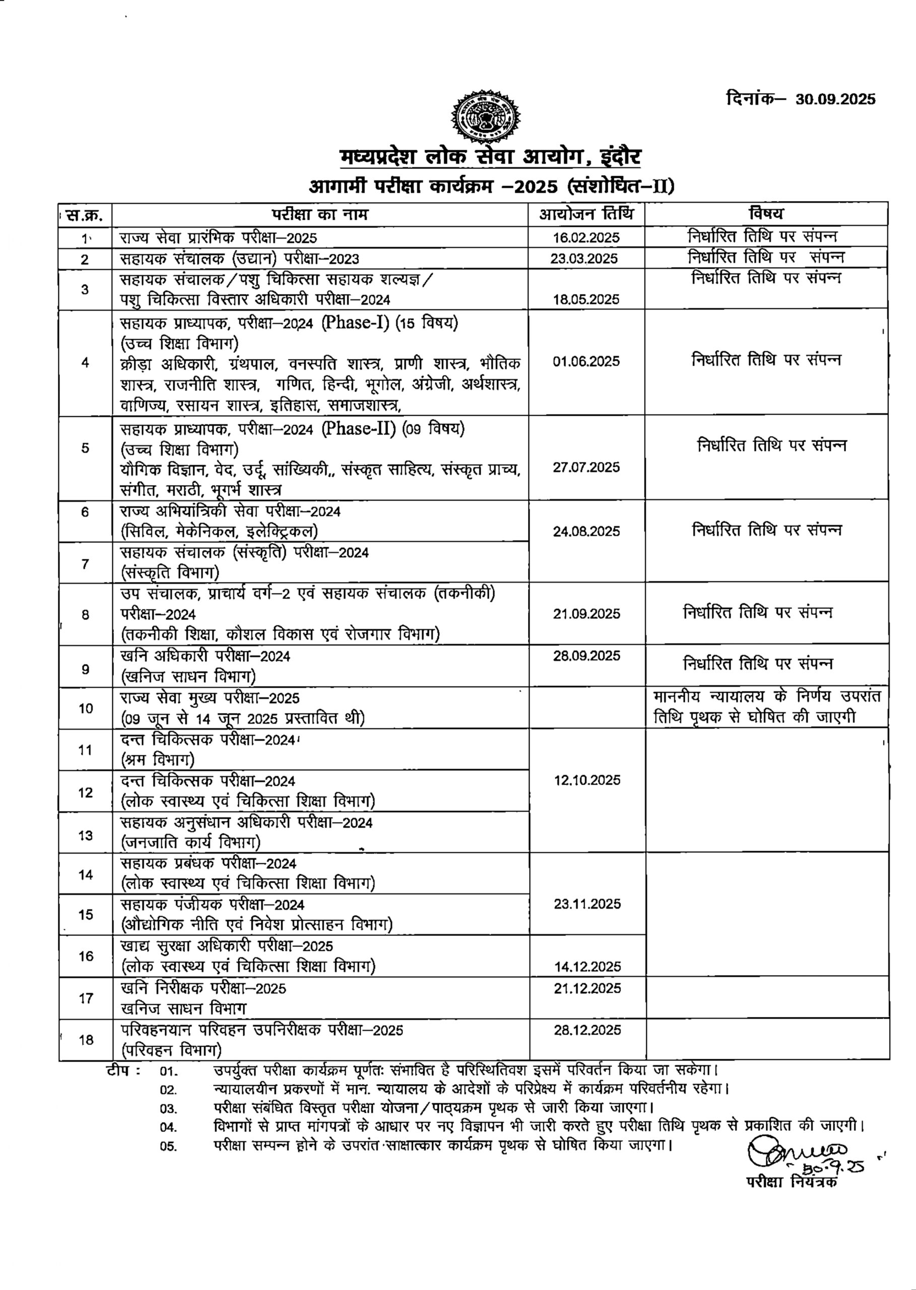 MPPSC Exam Calendar 2025 Out, Check Revised Exam Schedule_4.1
