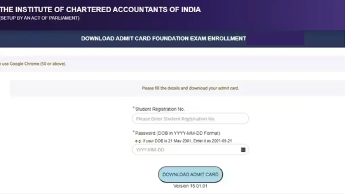 CA Foundation Admit Card May 2025