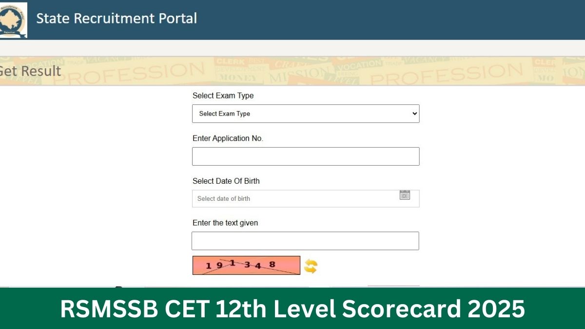 RSMSSB CET 12th Level Result