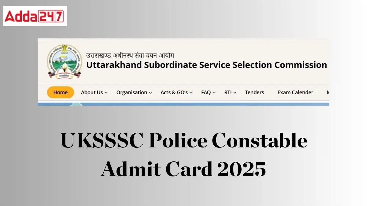 uksssc police constable admit card 2025