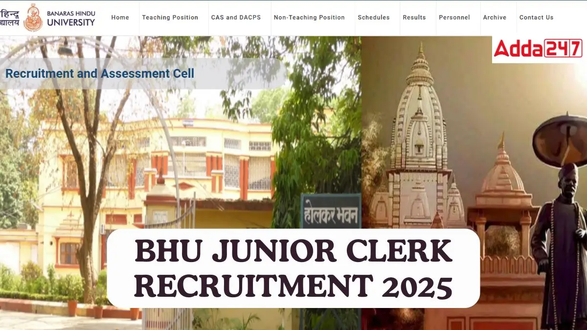 BHU Junior Clerk Recruitment 2025 Notification
