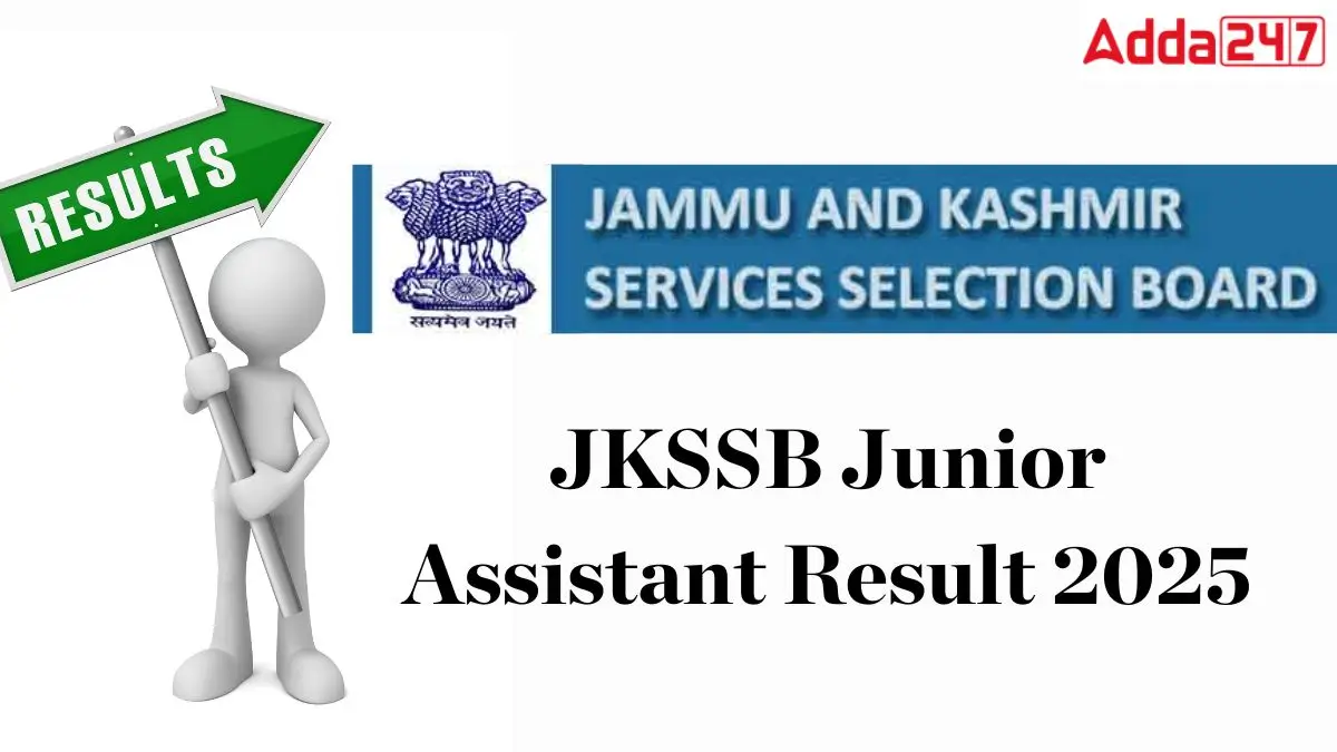 JKSSB Junior Assistant Result 2025 Out