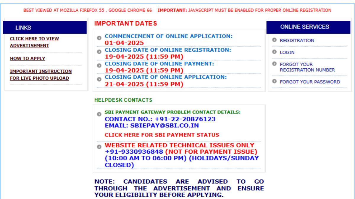 BSSC Statistical Officer Online Form 2025
