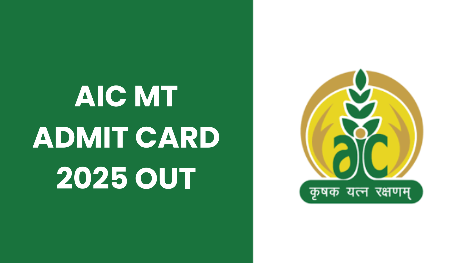 AIC MT Admit Card 2025
