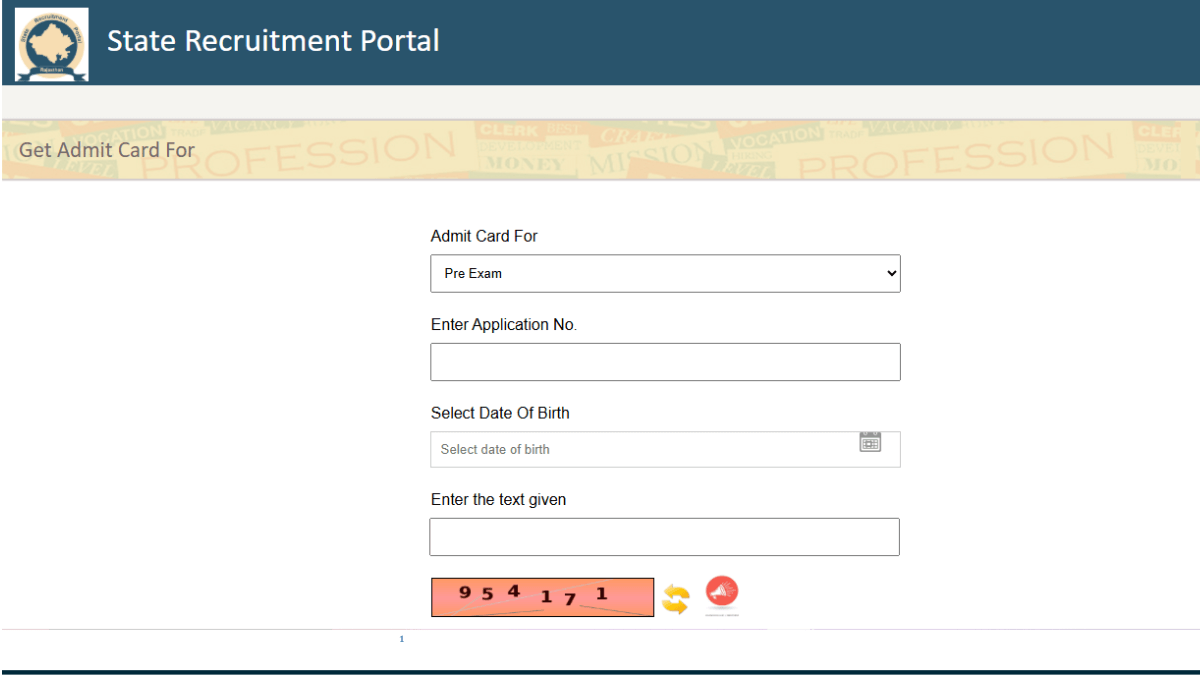 Rajasthan Jail Prahari Admit Card 2025