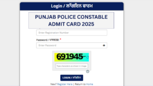 Punjab Police Constable Physical Test Admit Card 2025