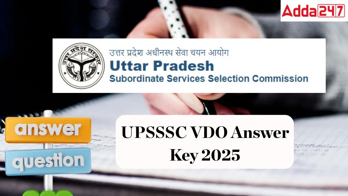 UPSSSC VDO Final Answer Key 2025