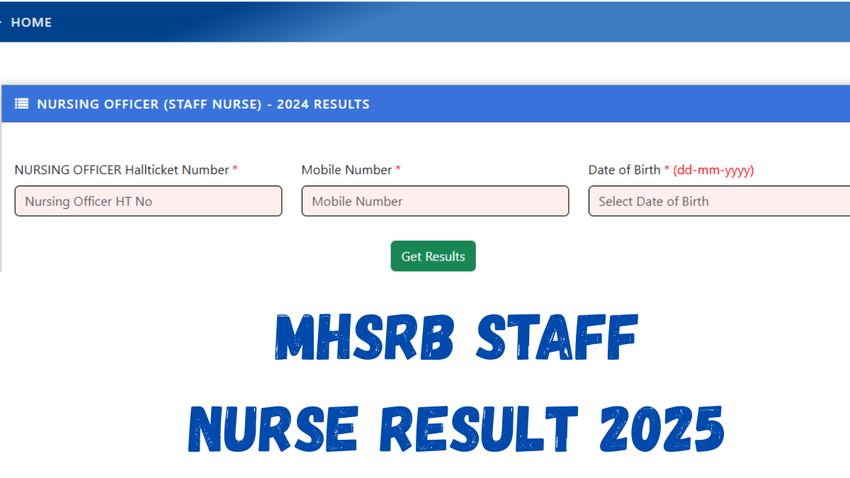 MHSRB Staff Nurse Result 2025