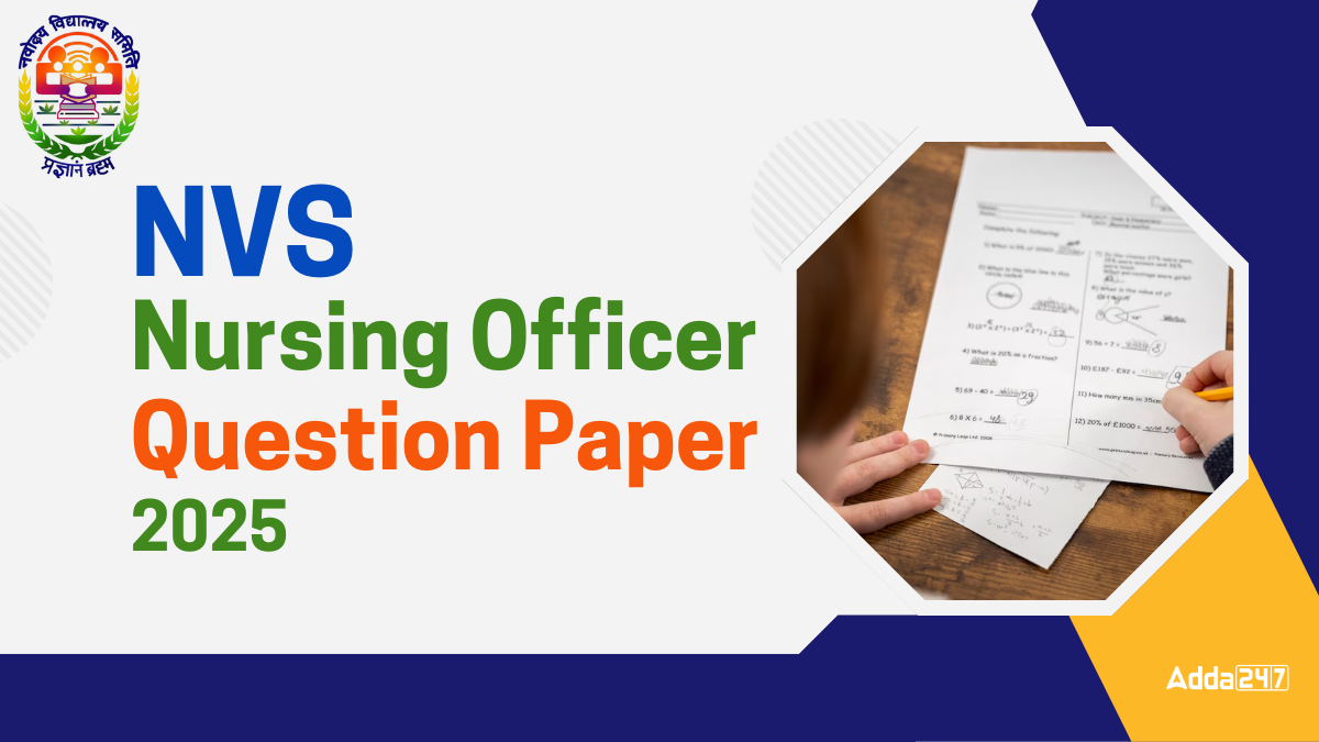 NVS Nursing Officer Question Paper