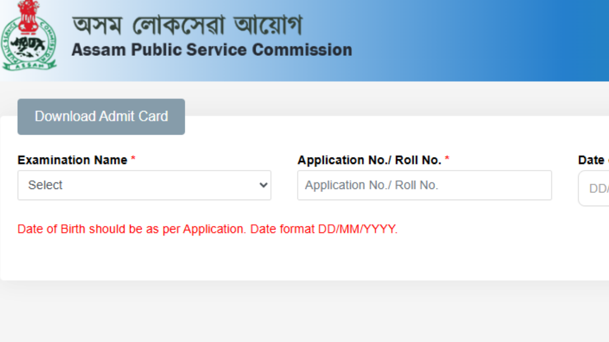 APSC CCE Admit Card 2024-25