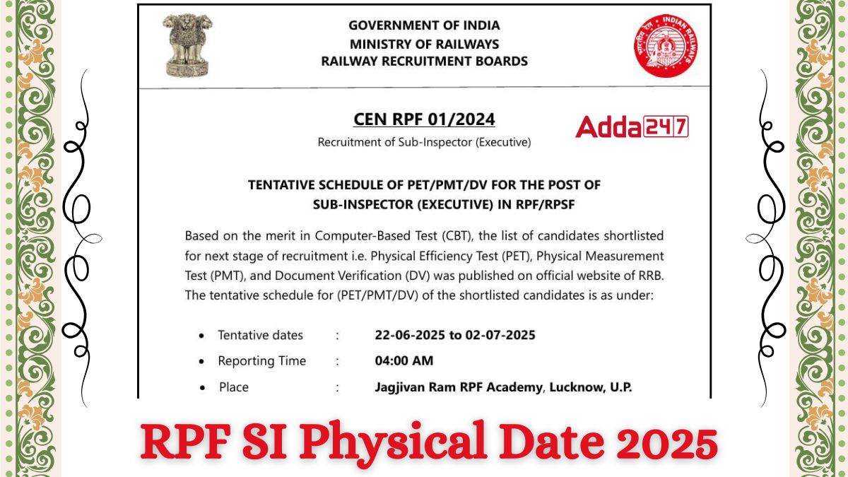 RPF SI Physical Date 2025