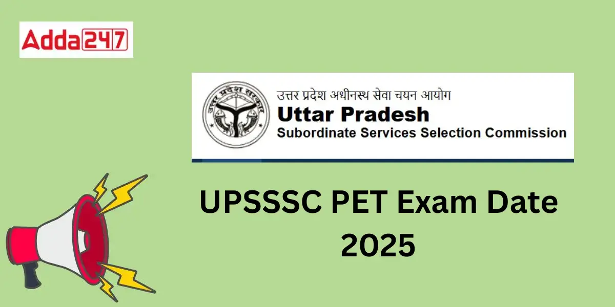 UPSSSC PET Exam Date 2025