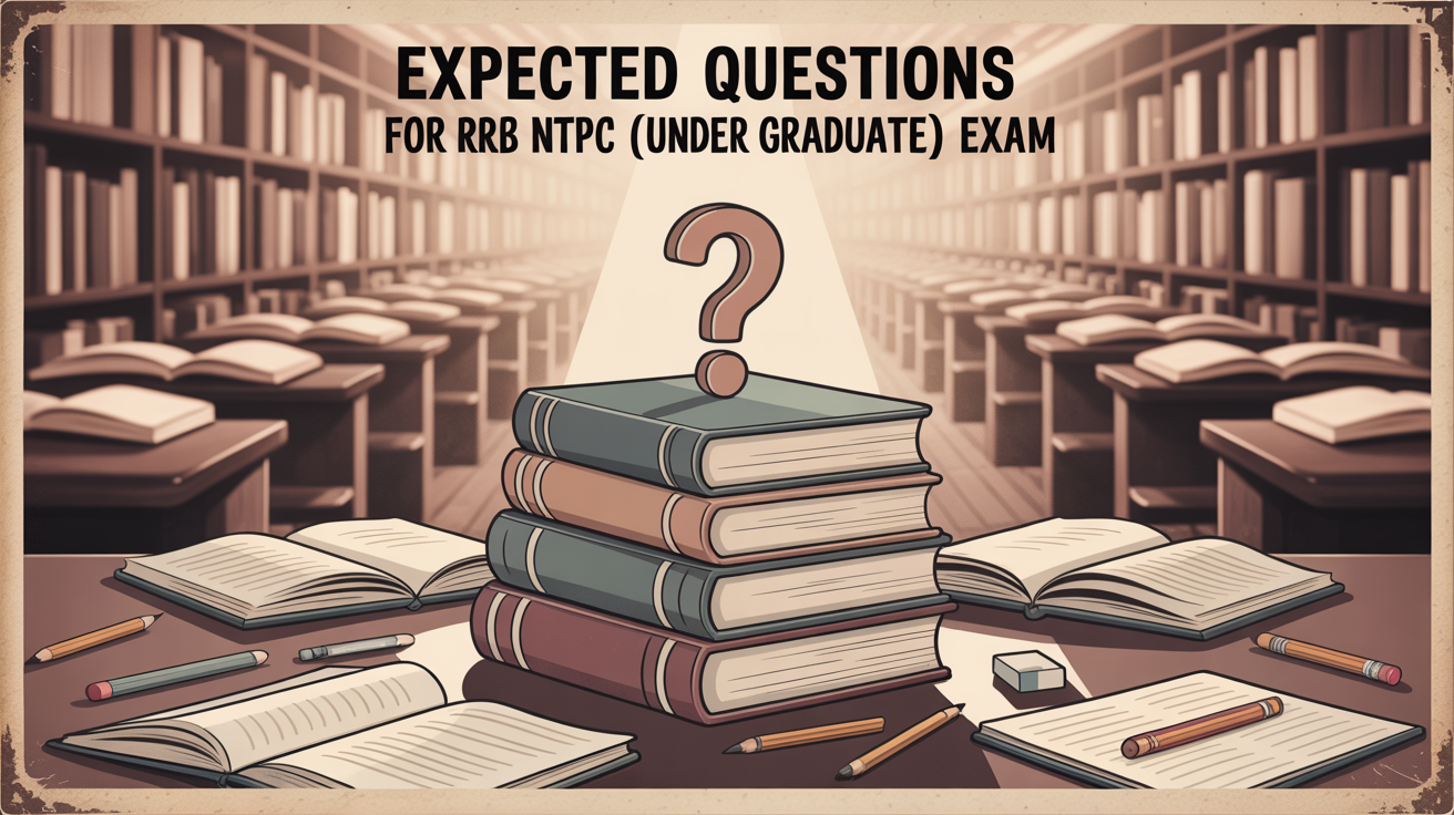 Expected Questions for RRB NTPC (Under Graduate) Exam