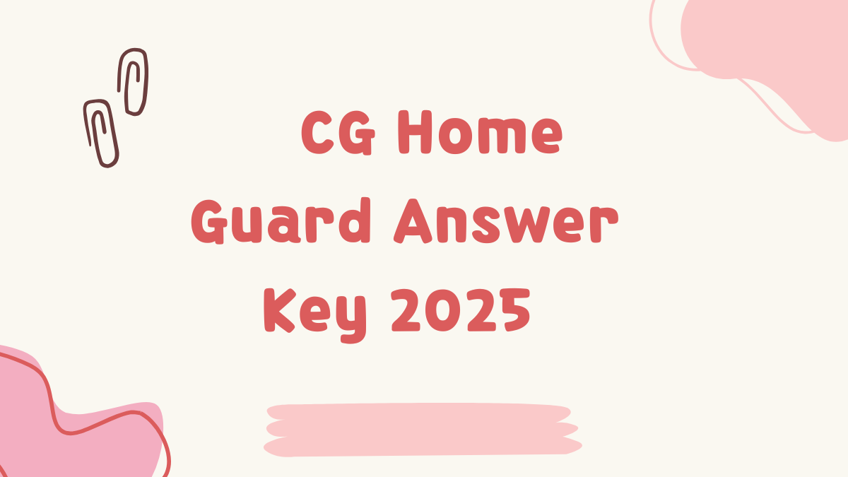 CG Home Guard Answer Key 2025