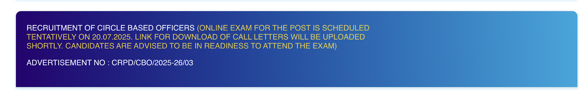 SBI CBO Exam Date 2025 Out for 2964 Vacancies, Exam on 20 July_4.1