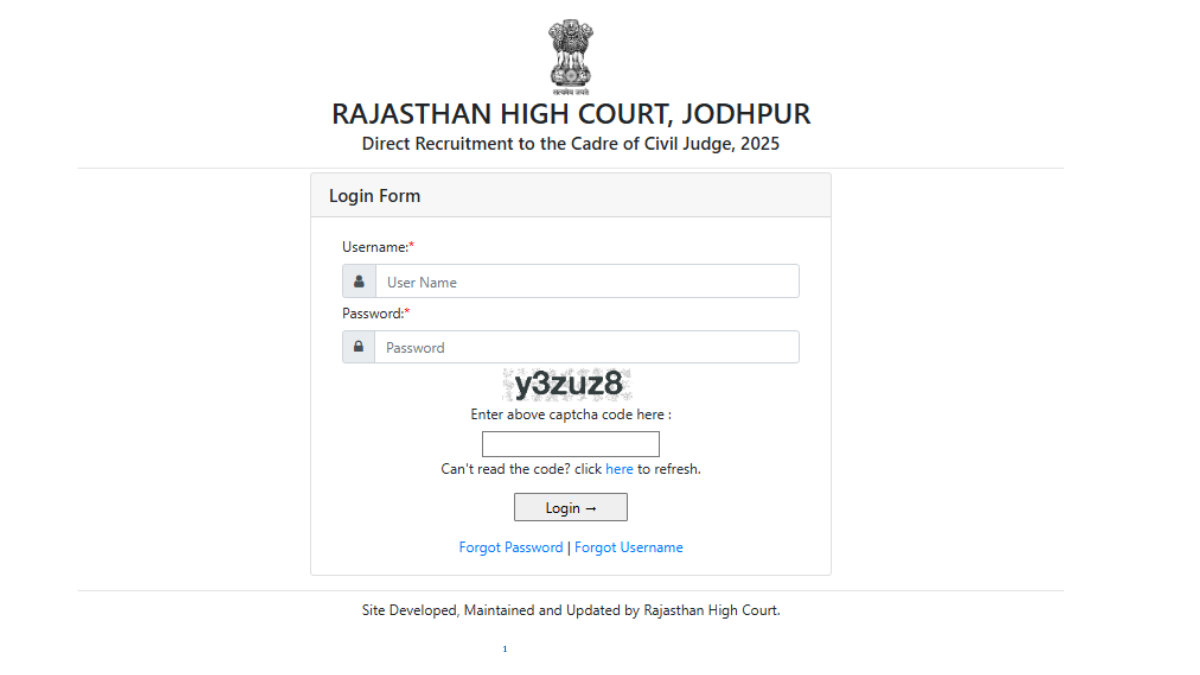 Rajasthan High Court Civil Judge Admit Card 2025