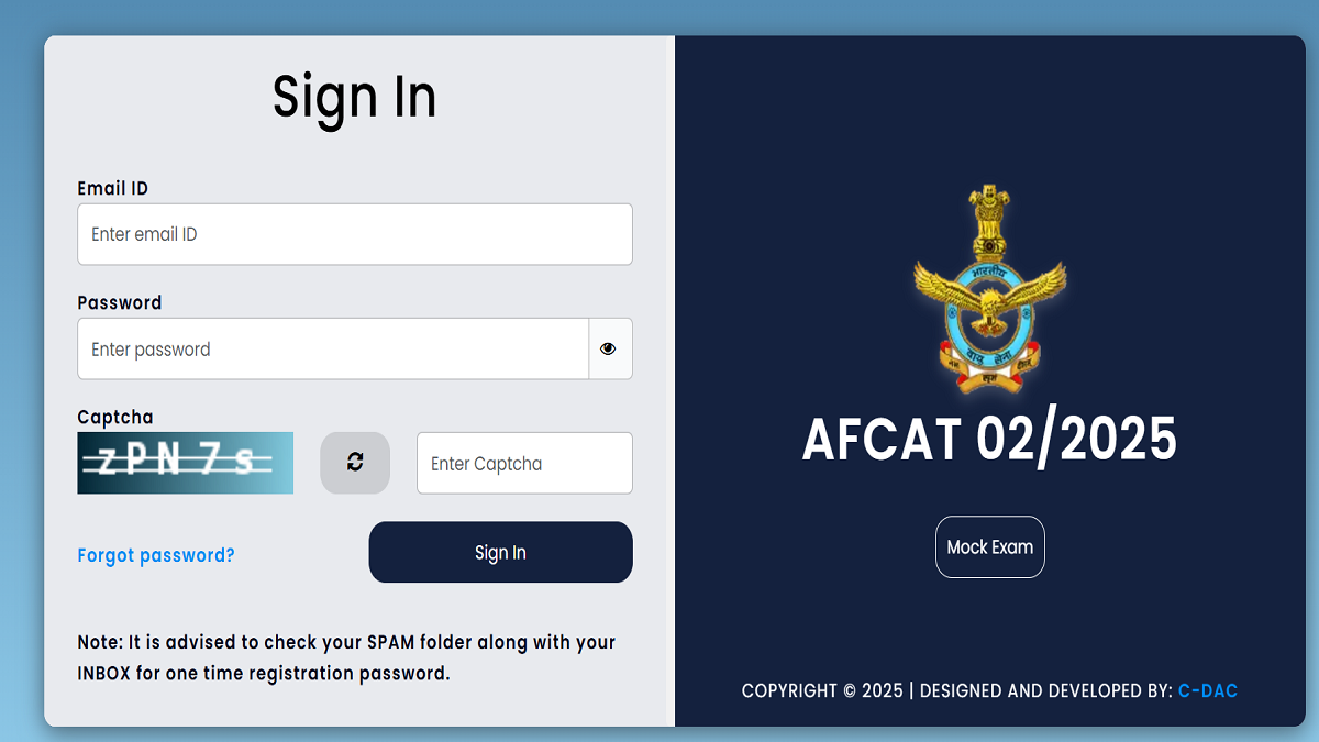 AFCAT 2 Admit Card 2025 Out