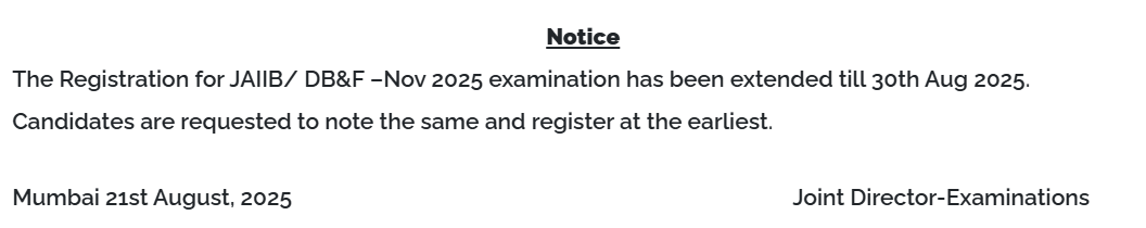 JAIIB Registration 2025 Last Date Extended, Apply Link Active @iibf.org.in_4.1
