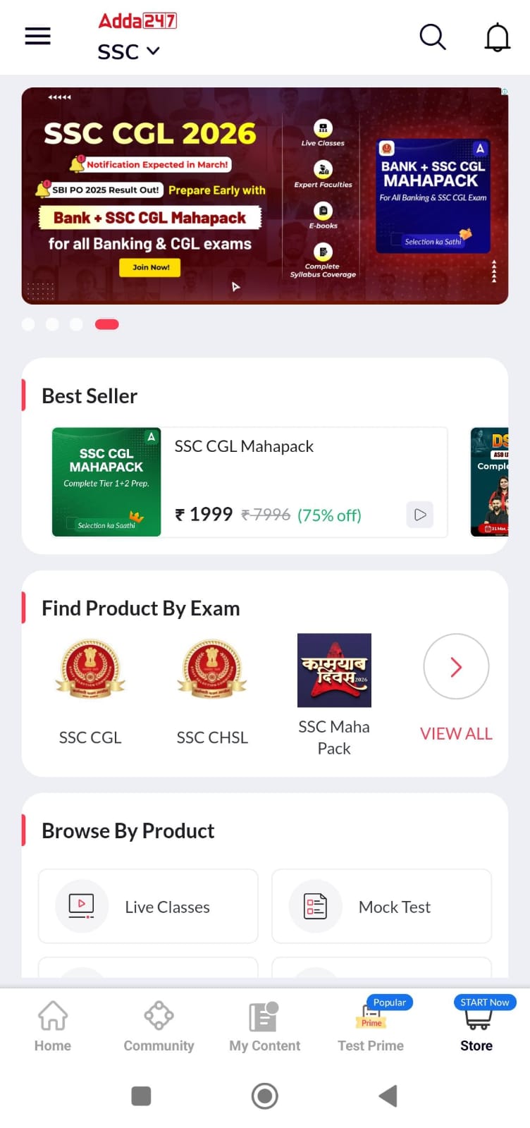Best Mobile App for SSC CGL Preparation: Adda247