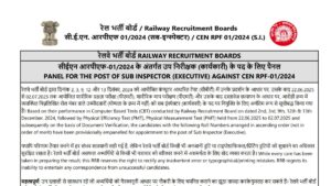 RPF SI Final Result 2025