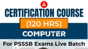 Government Certified Bilingual Computer Course for PSSSB & Other Exams