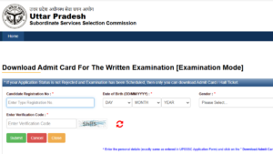 UPSSSC PET Admit Card 2025