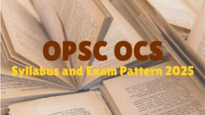 OPSC OCS Syllabus 2025