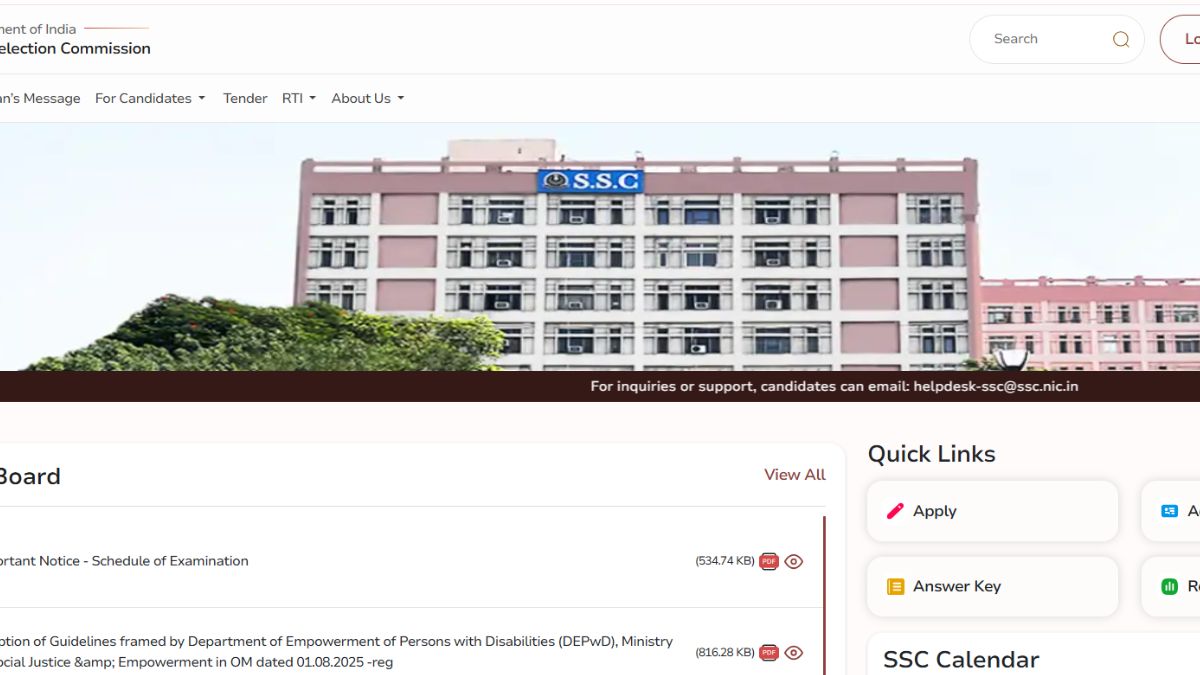 SSC CGL Exam Date 2025 out