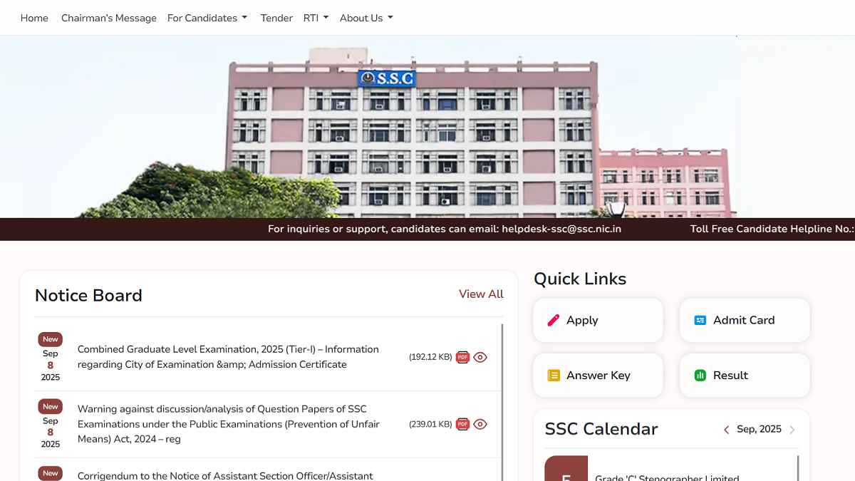 SSC CGL Admit Card 2025 Download Link