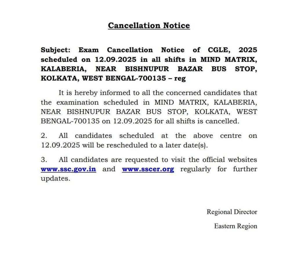 SSC CGL Exam 2025