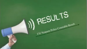 CG Vyapam Police Constable Result 2025