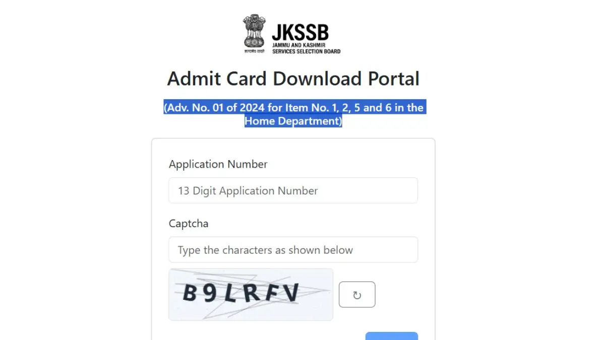 JKSSB Police Constable Admit Card 2025