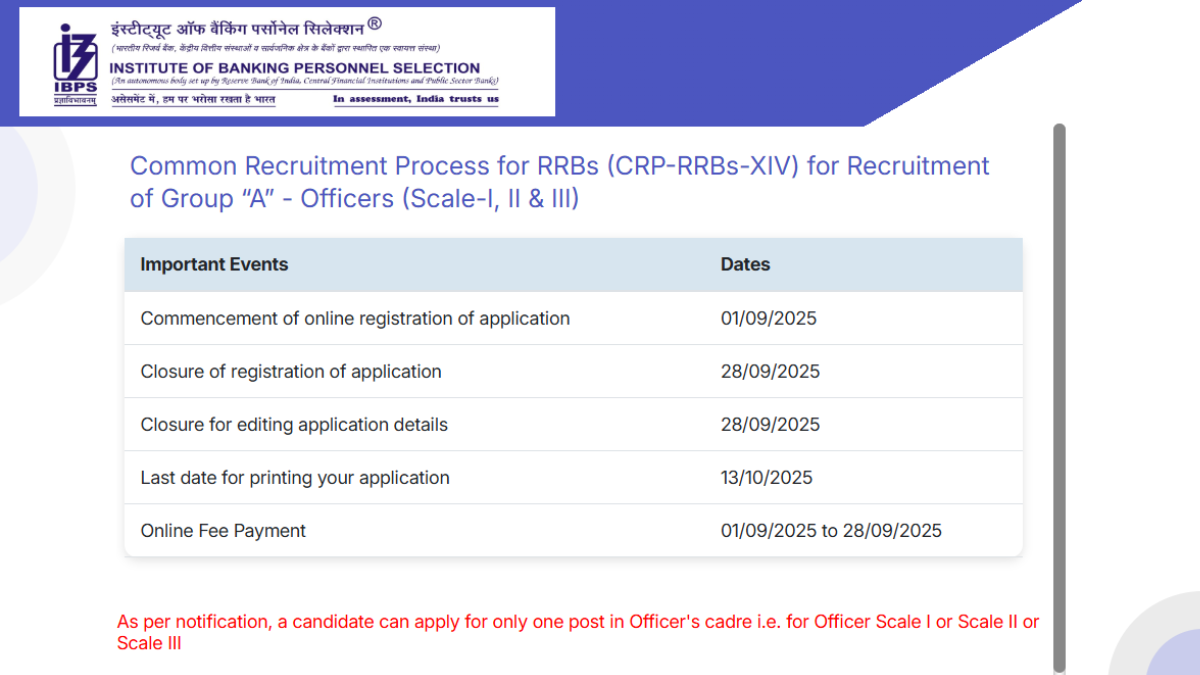 IBPS RRB PO Apply Online 2025
