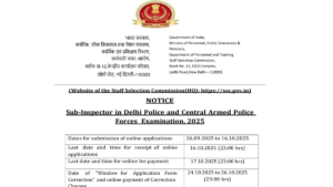 SSC CPO Exam Date 2025