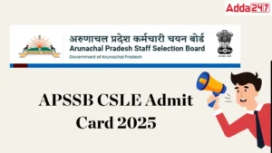 apssb csle admit card