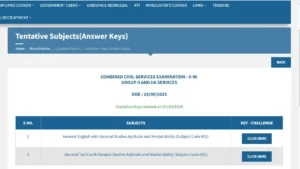 TNPSC Group 2 Answer Key 2025