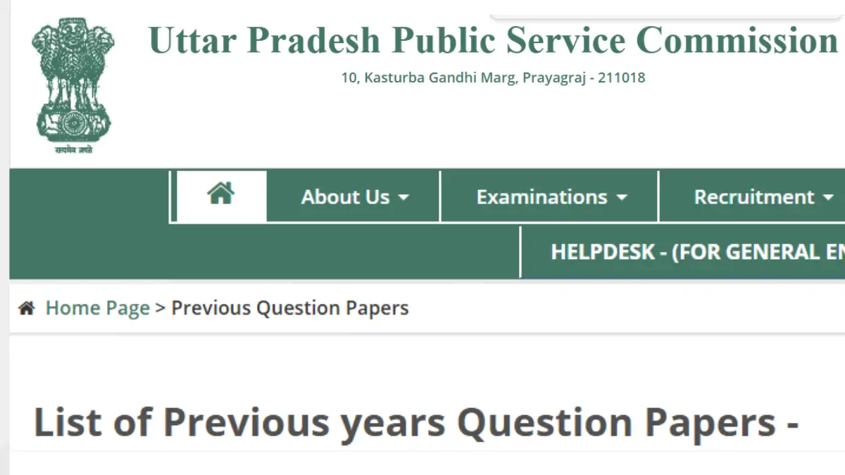 UPPSC PCS Previous Year Question Papers