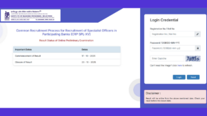 IBPS SO Prelims Result 2025 Out