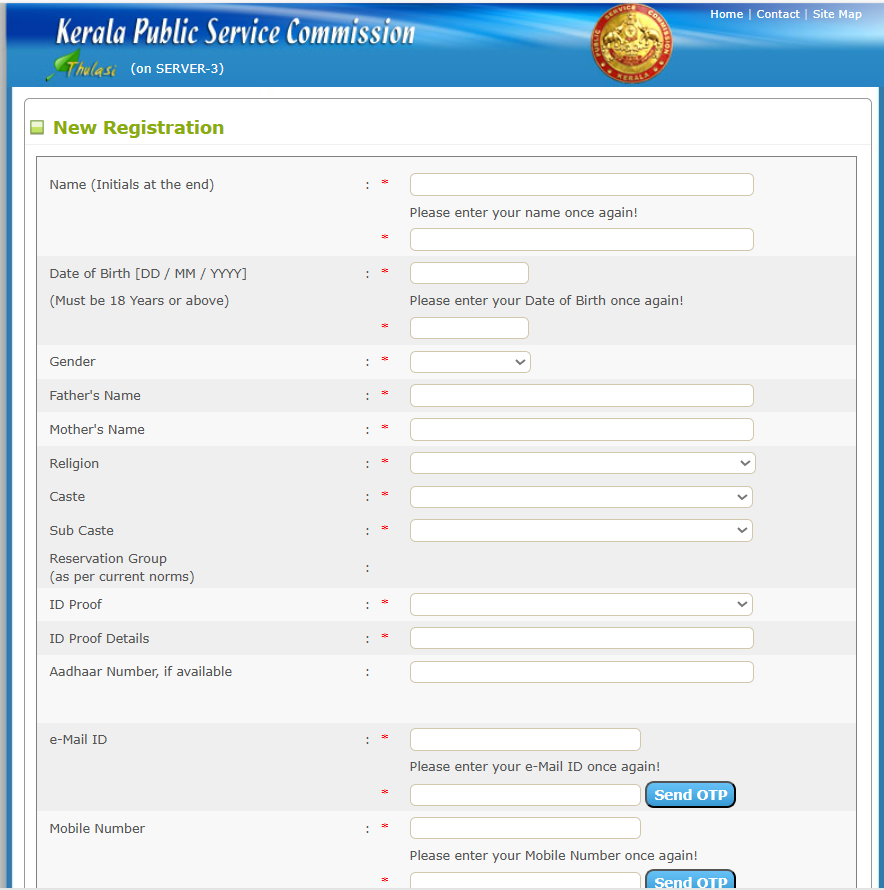 KPSC Thulasi Registration