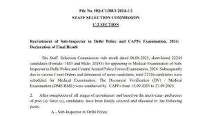 SSC CPO Final Result 2025