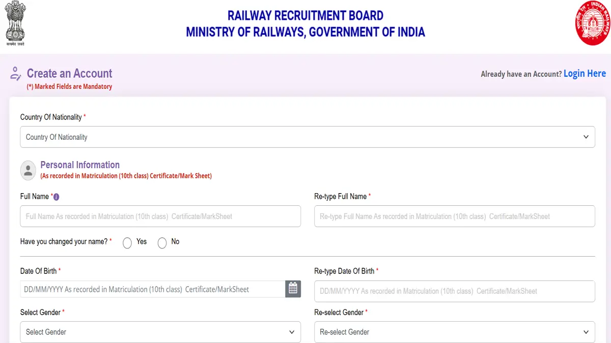RRB NTPC Apply Online Link