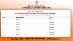Bihar Vidhan Sabha Secretariat Cut Off