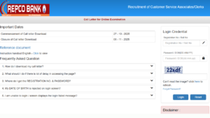 REPCO Bank Admit Card 2025 Out