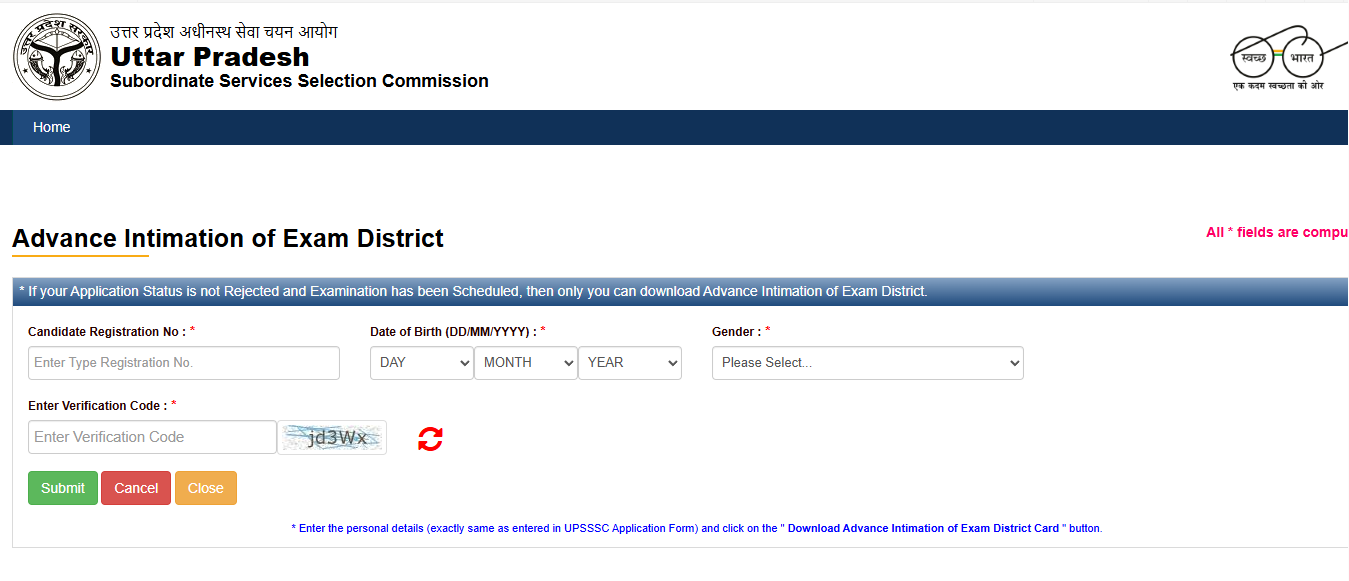 UPSSSC Forest Guard City Intimation Slip 2025 Out, Direct Download Link_3.1