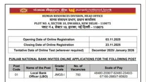 PNB LBO Notification 2025
