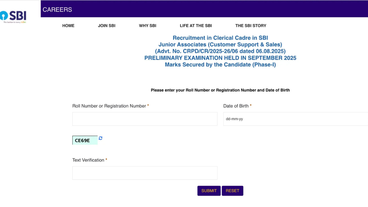 SBI Clerk Junior Associate Result 2025