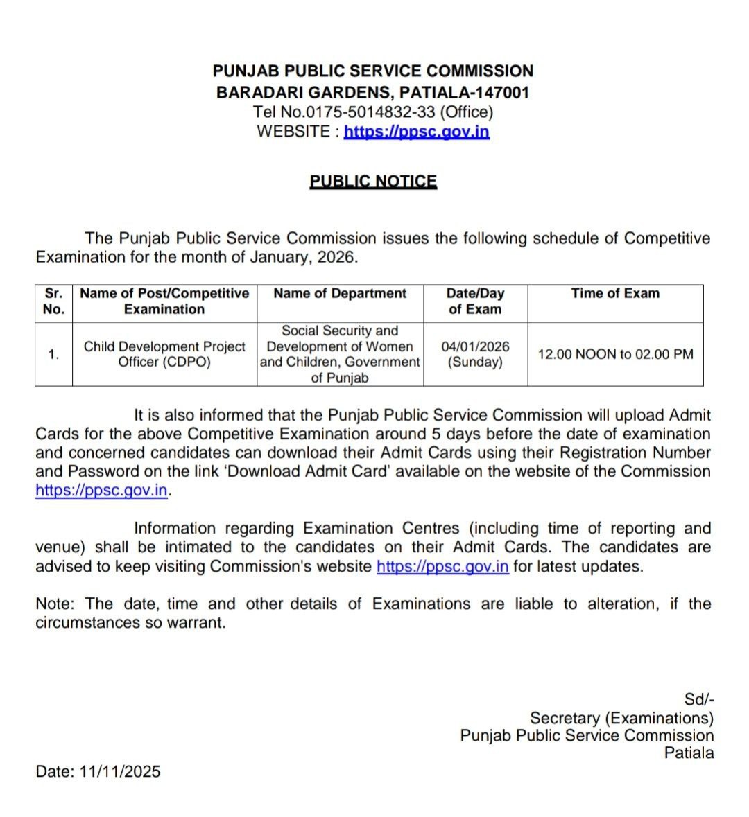 PPSC CDPO Exam Date 2025 Out, Check Exam Schedule Details_3.1