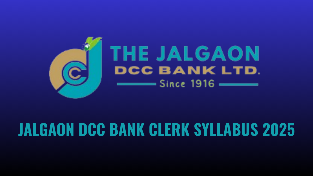 JALGAON DCC BANK CLERK SYLLABUS 2025