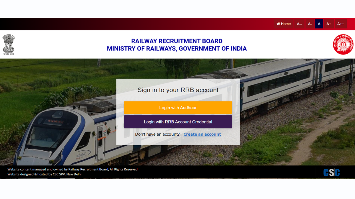 RRB NTPC Application Form 2025 Started