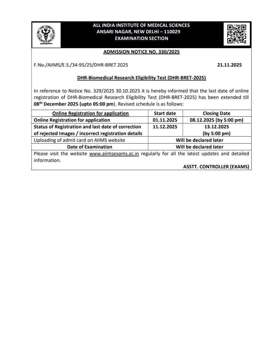 DHR BRET 2025 Apply Date Extended